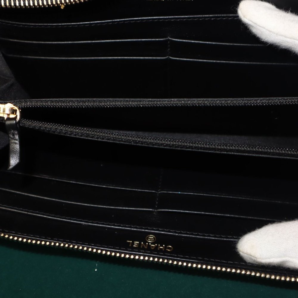 Chanel Caviar Quilted Filigree Zip Around Wallet Black - Picture 5 of 8